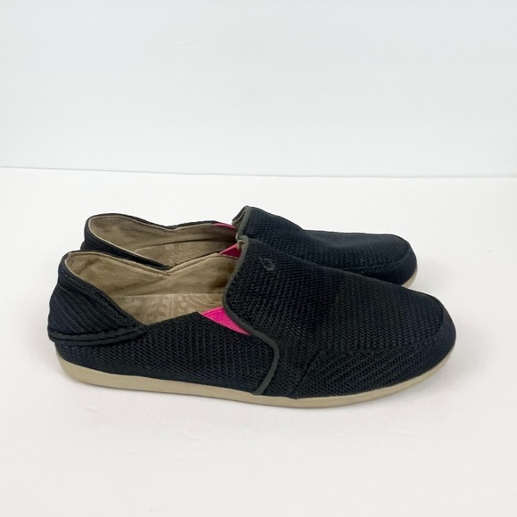 Olukai Waialua Mesh Black Gray Convertible Heel Womens Shoes Size 6 - Picture 6 of 11